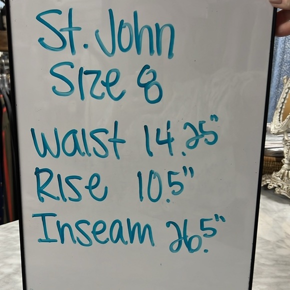 St. John Sport Navy Side Zip Trouser Pant Size 8 - Picture 3 of 9